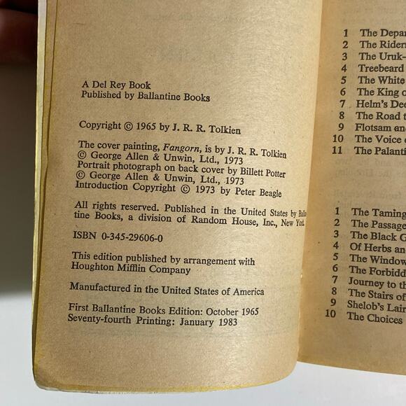 Lot of 8 J.R.R. TOLKIEN Vintage Books Lord of the Rings 1990s 1970s Mixed - Picture 12 of 16